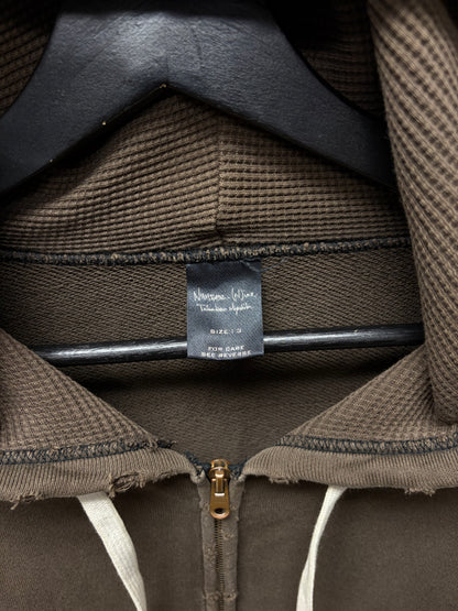 AW2005 Number (N)ine ‘Nightcrawler’ Brown Thermal Zip-Up Hoodie