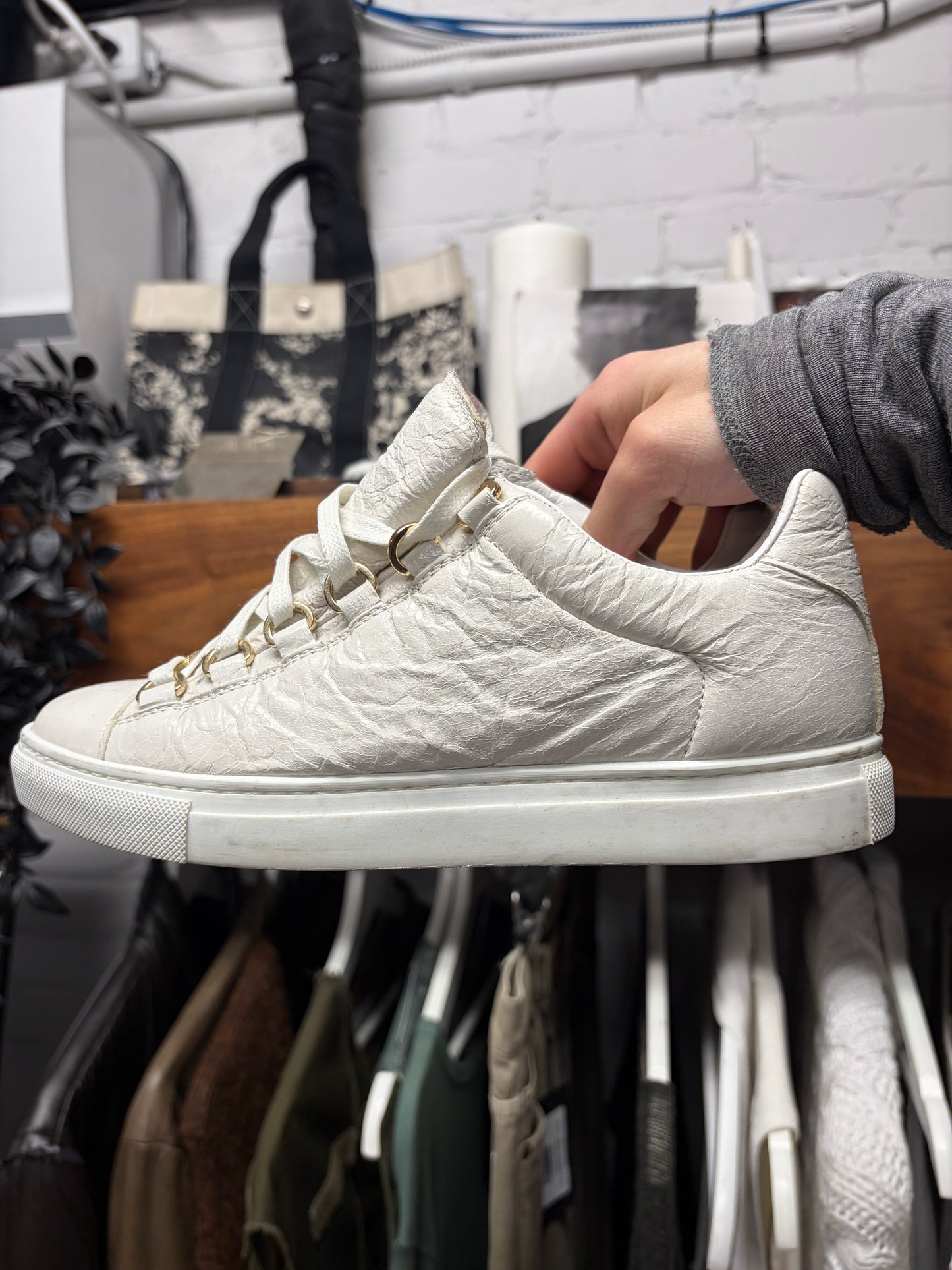 Balenciaga White ‘Arena’ Low Top Sneakers