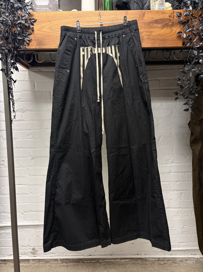 AW2024 Rick Owens ‘Porterville’ Bela Black Wide Leg Pants