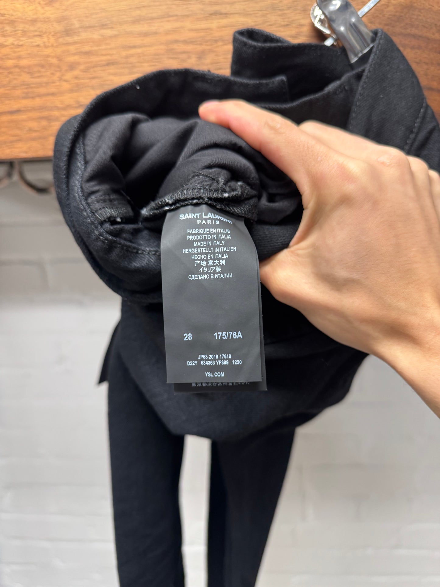 2019 Saint Laurent ‘D14’ Black Skinny Jeans