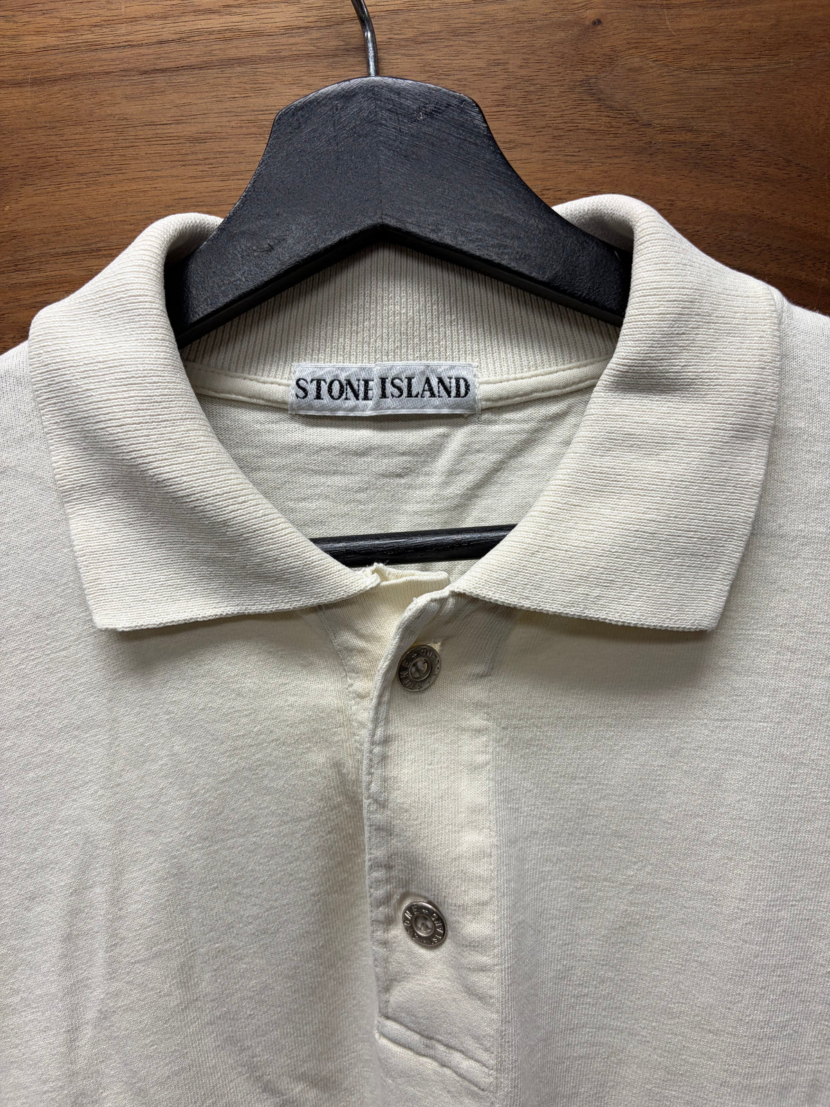 Vintage 1990s Stone Island ‘Marina’ Cream White Polo