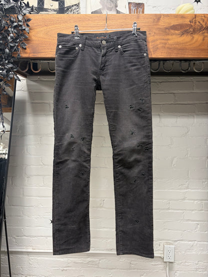 AW2006 Undercover ‘GuruGuru’ Faded Black Corduroy ‘Bug Denim’