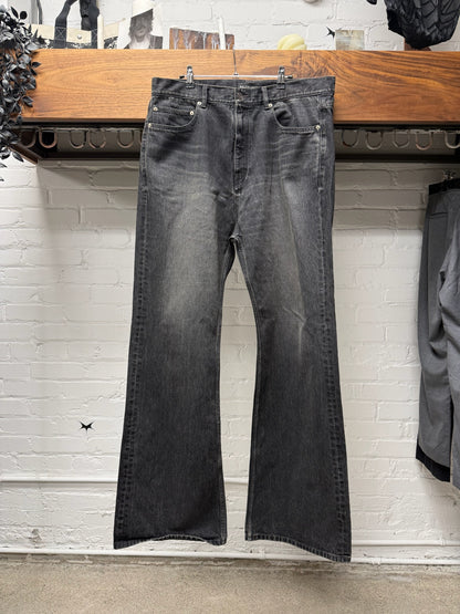 2023 Balenciaga Washed Grey ‘Lost Tapes’ Flared Leg Denim