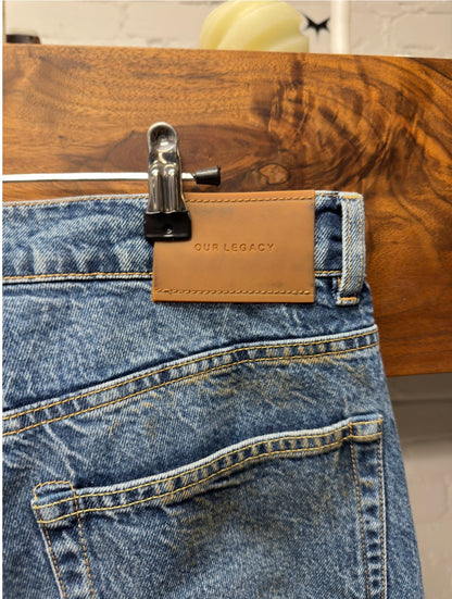Our Legacy Dirt Wash Blue ‘3rd Cut’ Bootcut Wide Denim