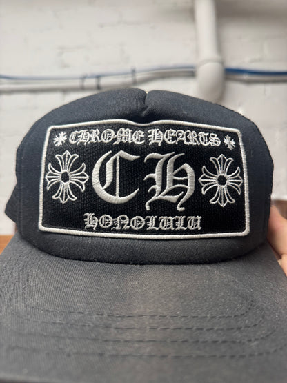 Chrome Hearts ‘Honolulu’ Black Mesh Trucker Hat