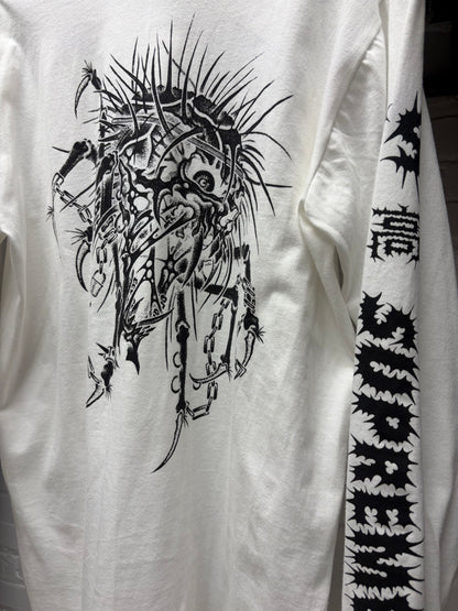 AW2025 Supreme x Yohji Yamamoto ‘Spider’ Graphic White Long Sleeve Shirt