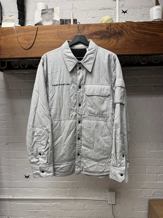 Helmut Lang Pinstripe Quilted Padding Work Jacket