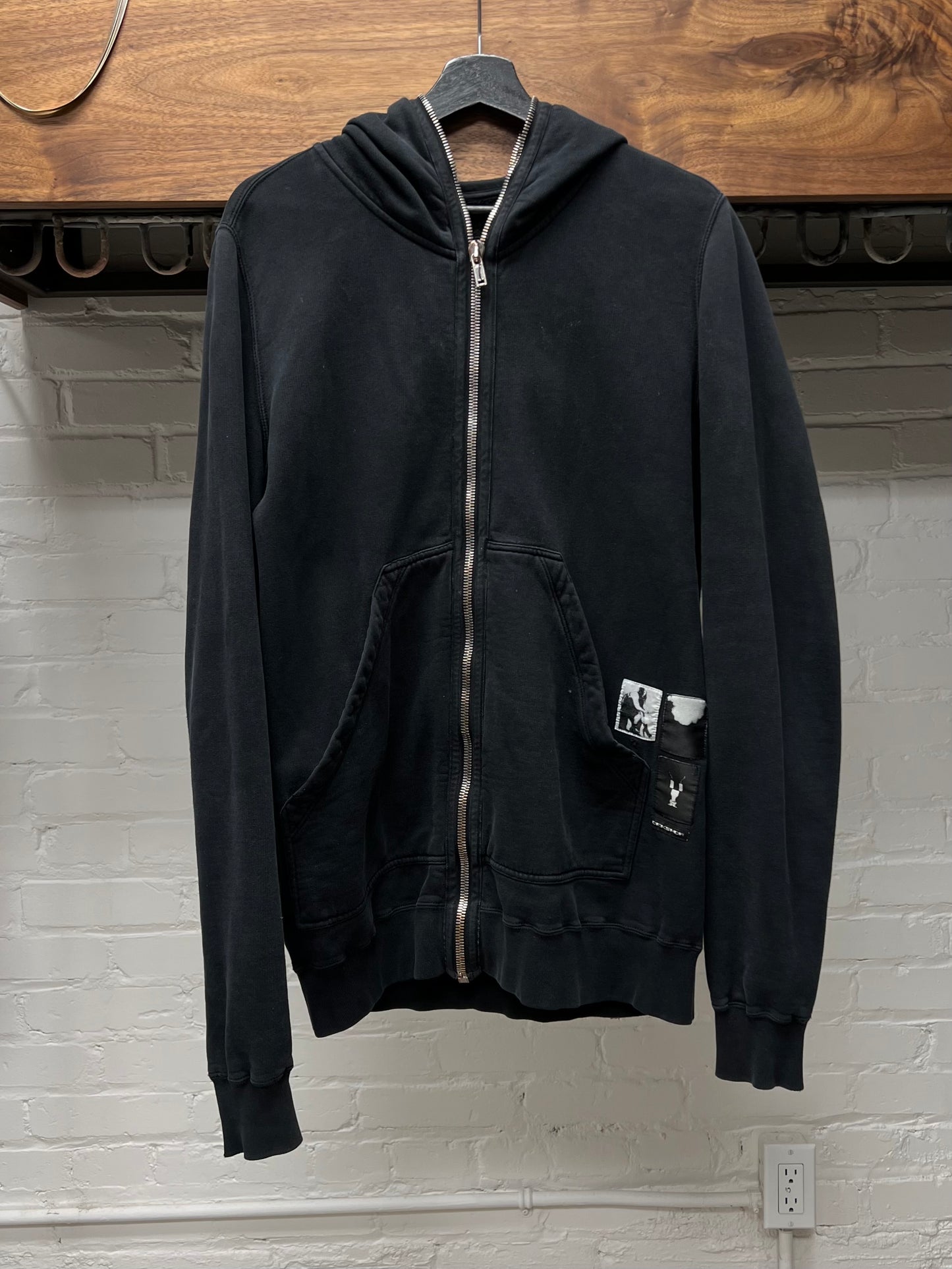 Rick Owens ‘Gimp’ Full Zip Cargo Back Hoodie