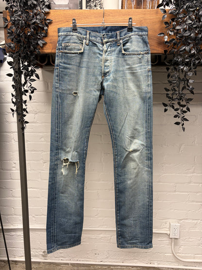 Dior Homme ‘Painter’ Washed Blue Skinny Jeans