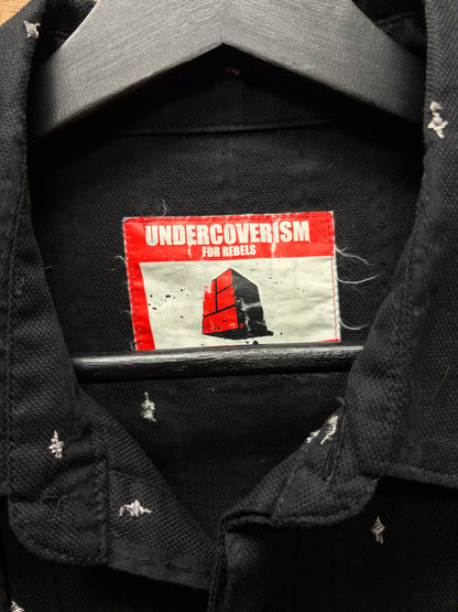 2000s Undercover ‘Star Embroidered’ Black/White Work Shirt