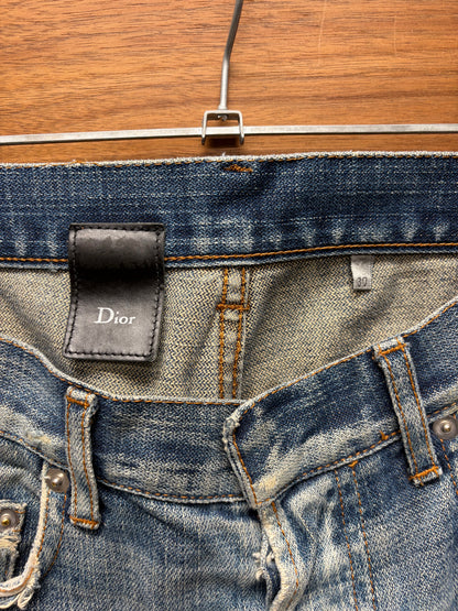 Dior Homme ‘Painter’ Washed Blue Skinny Jeans