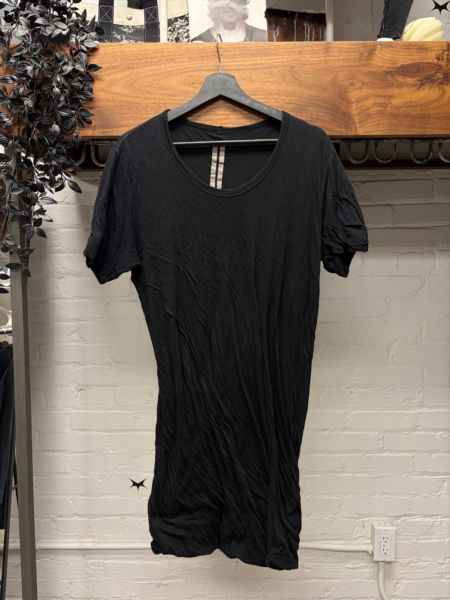 Rick Owens Mainline Black Double Layered T-Shirt