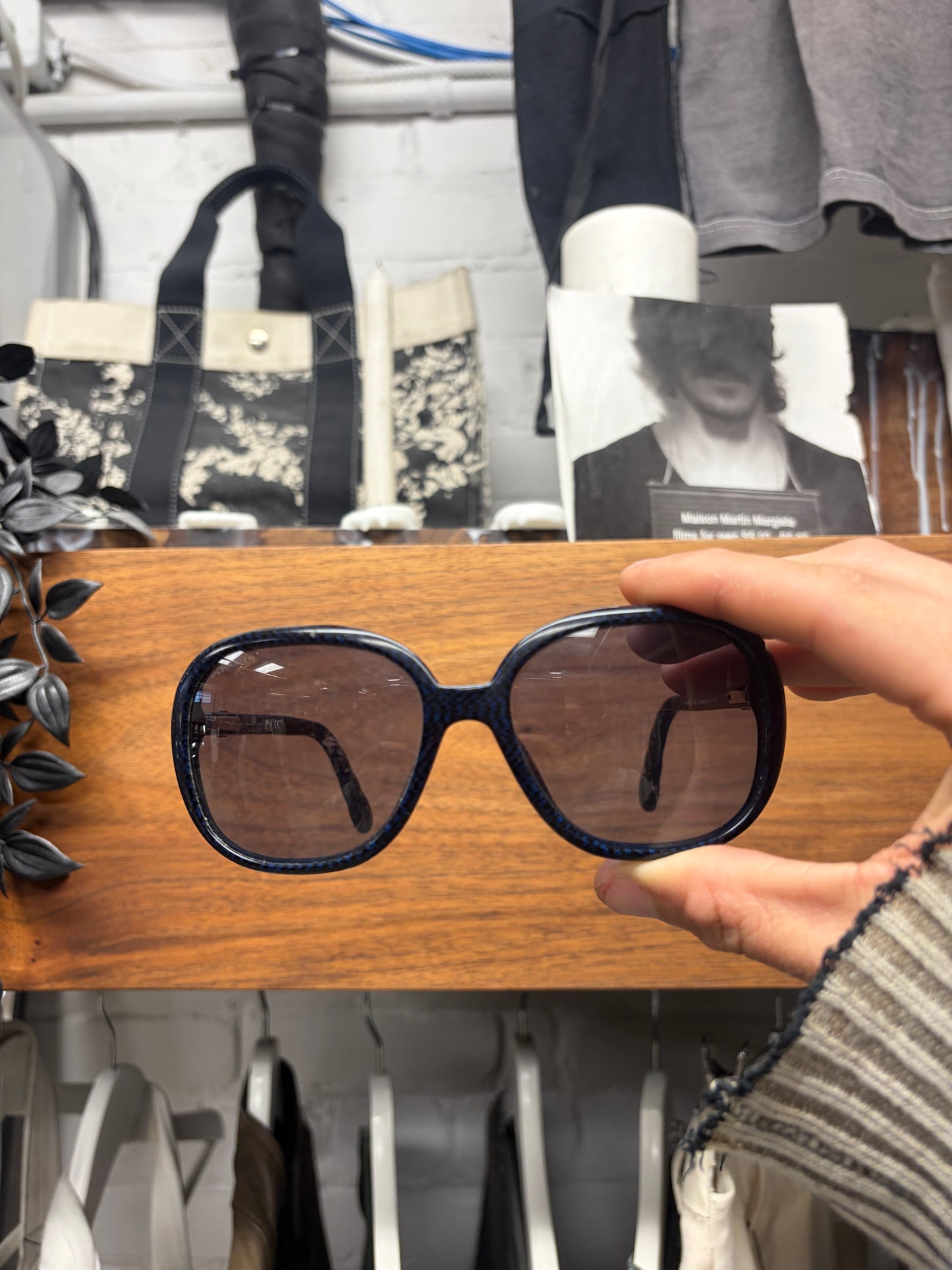 Chanel Purple Tinted Oval Shape Sunglasses