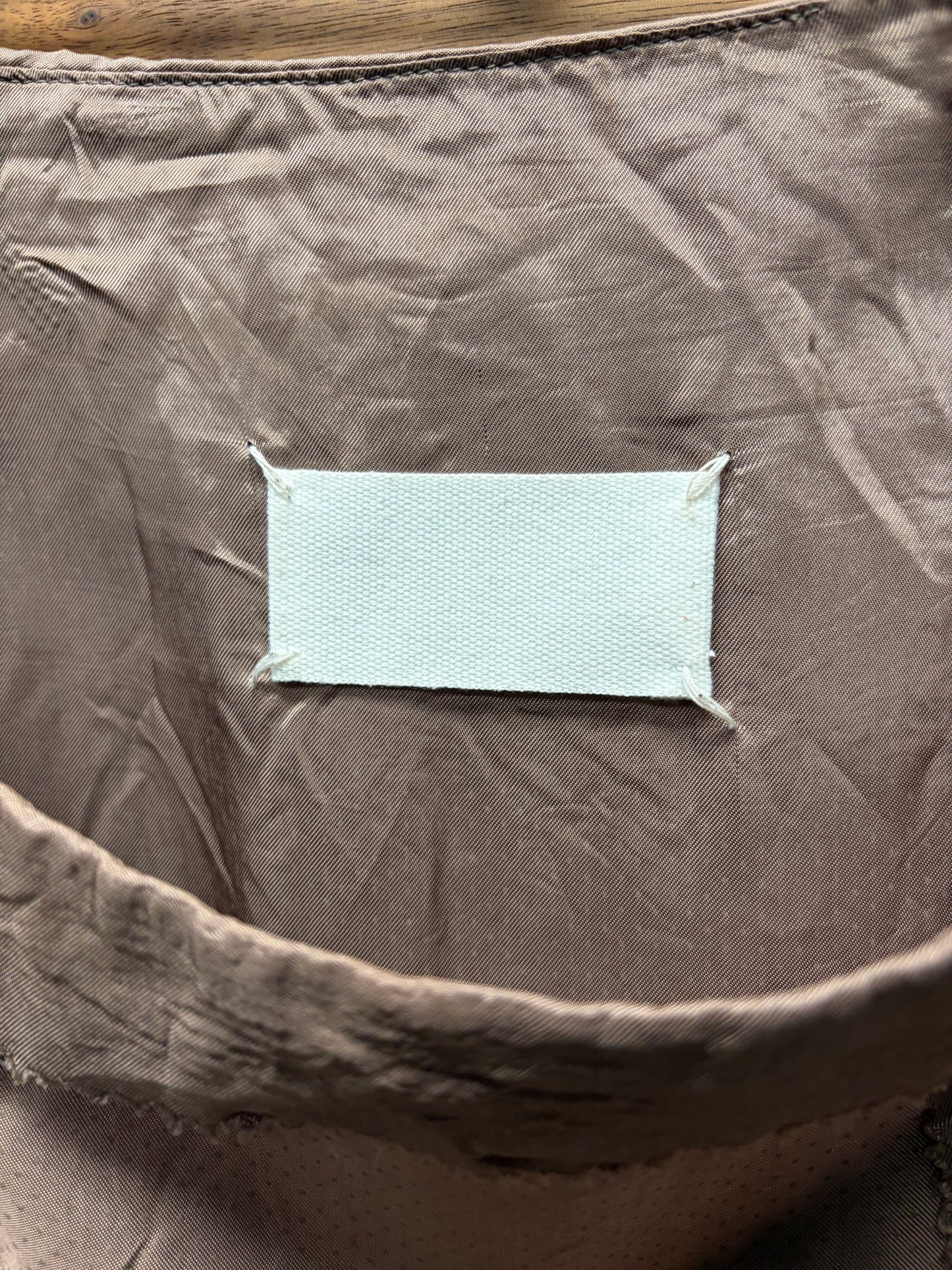 SS2006 Maison Martin Margiela ‘Blank Tag’ Raw Hem Silk Skirt
