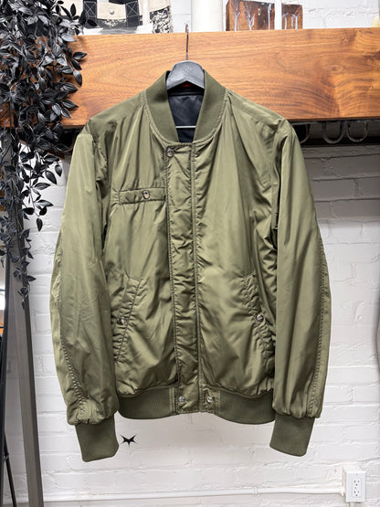 Diesel ‘Brave’ Reversible MA-1 Military Green Bomber Jacket
