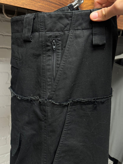 AW2024 Balenciaga ‘Cut Up’ Double Waisted Ripstop Cargo/Denim