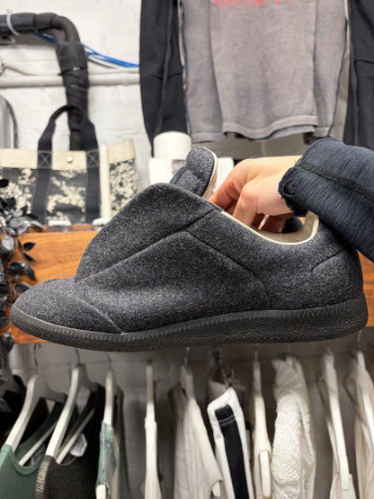 Maison Margiela Grey Wool ‘Future’ Low Top Sneakers