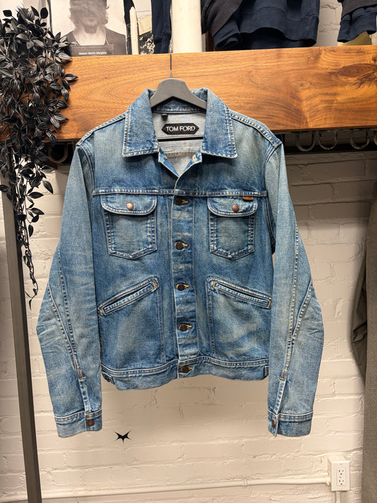 Tom Ford ‘Vintage Wash’ Blue Denim Trucker Jacket