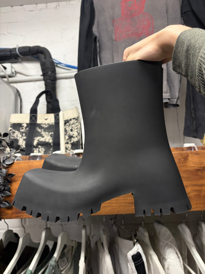 Balenciaga ‘Trooper’ Black Square Toe Combat Boots