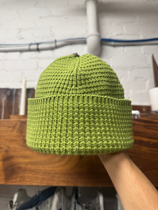 Chrome Hearts ‘Hit & Run’ Green Cashmere Silver Knitted Beanie