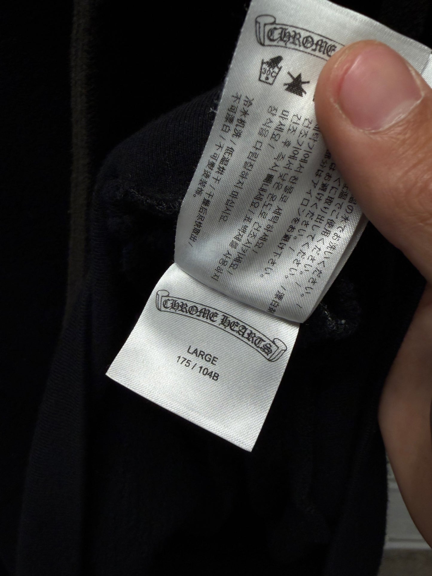 Chrome Hearts ‘T-Bar’ Logo Black Pullover Hoodie