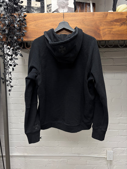 Chrome Hearts Leather Plus Cross ‘Fuck You’ Black Label Premium Zip-Up Hoodie