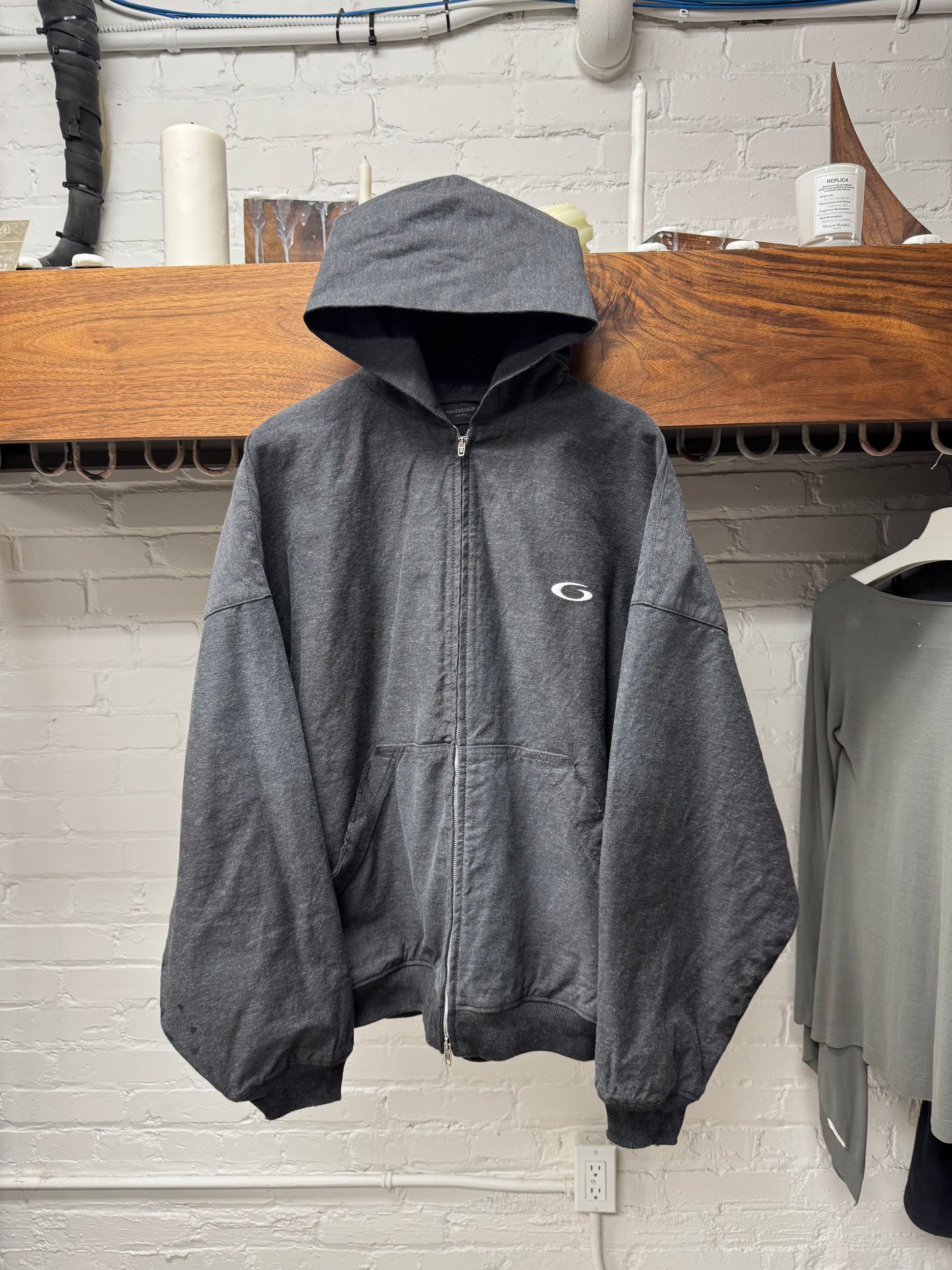 SS2025 Balenciaga ‘Trompe L’œil’ Zip Up Hoodie