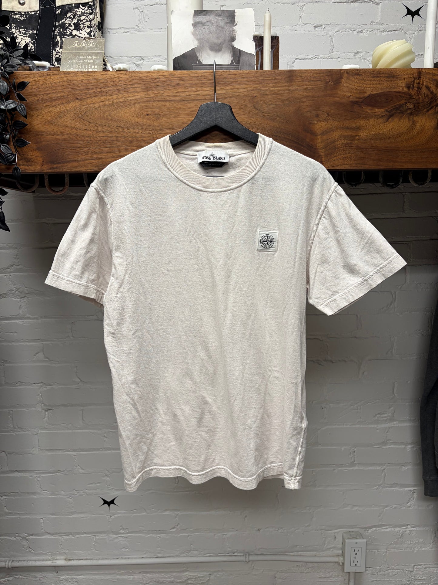 Stone Island ‘Badge Logo’ White Patch T-Shirt