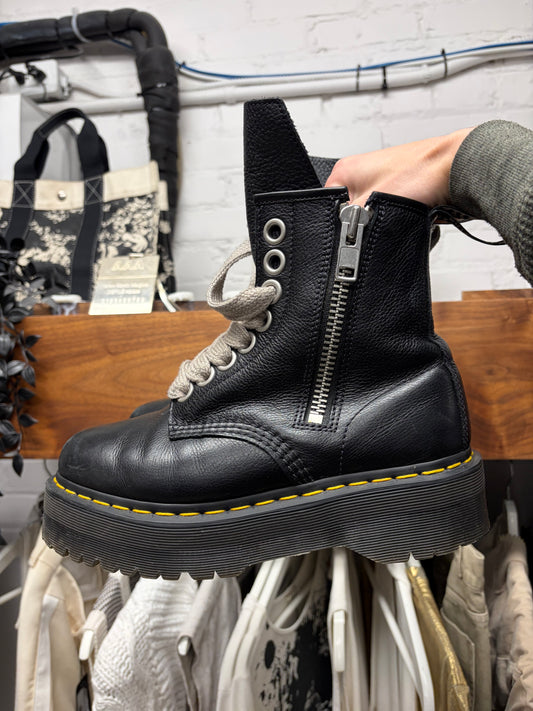 Rick Owens x Doc Martens 1460 Platform Sole Leather Boots