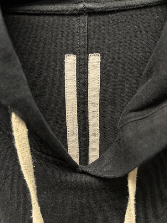 SS2019 Rick Owens ‘Babel’ Black Cotton Drawstring Hoodie