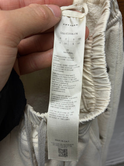 Rick Owens ‘Pusher’ Button Snap Milk Straight Cut Drawstring Pants