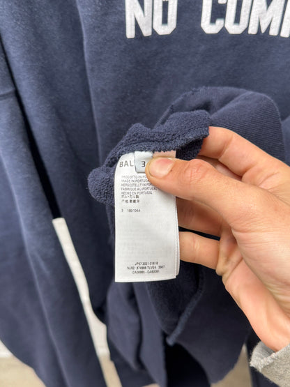 SS2022 Balenciaga ‘No Comment’ Faded & Distressed Pullover Hoodie