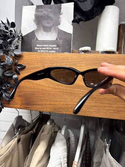 Balenciaga ‘Swift’ Glossy Black Oval Shape Sunglasses