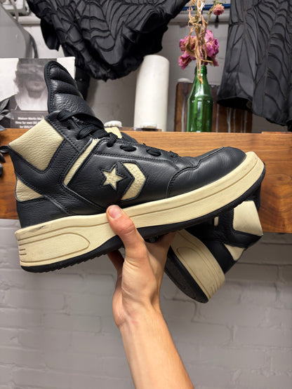 Rick Owens x Converse ‘TurboPWN’ Black/Milk High Top Sneakers
