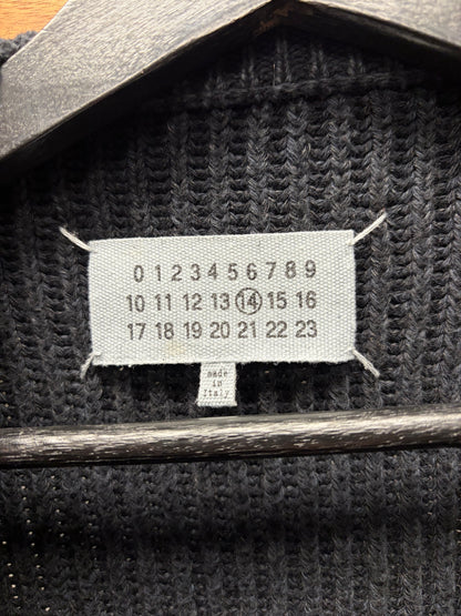 SS2017 Maison Margiela ‘Object Dyed’ Black Ribbed Wool Knit Sweater