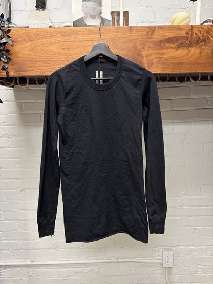 SS2023 Rick Owens ‘Edfu’ Black Cotton Long Sleeve Shirt