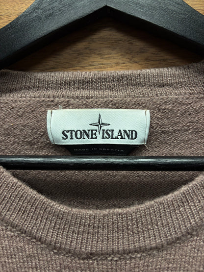 Stone Island Clay ‘Badge Logo’ Knit Sweater