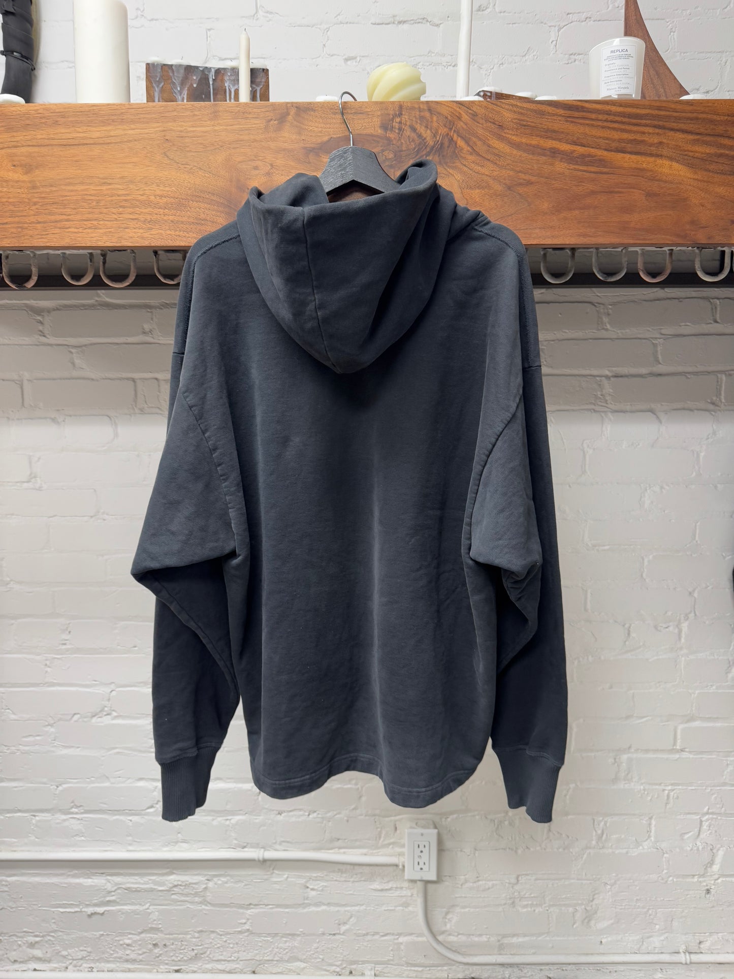 Acne Studios ‘Simple Logo’ Heavy Cotton Black Pullover Hoodie