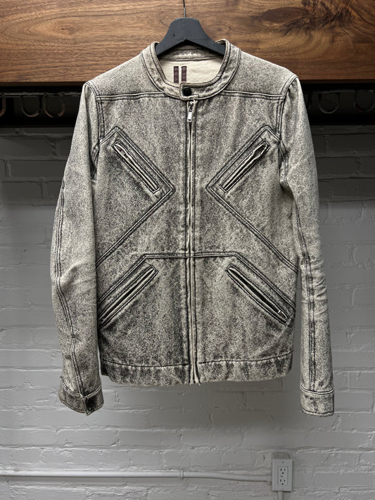 SS2018 Rick Owens Dirt ‘Brushed Grey’ Denim Jacket