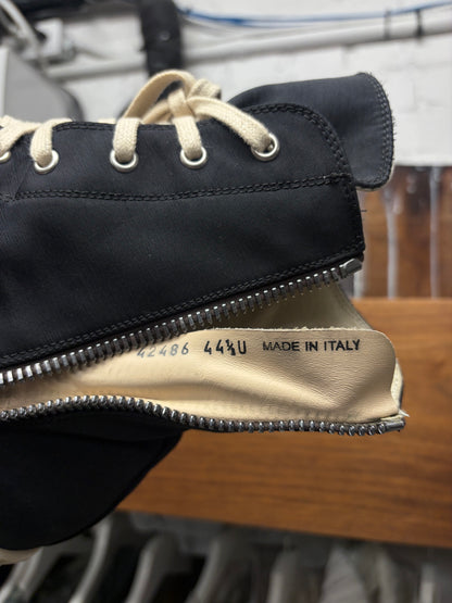 Rick Owens Pentagram Black/Milk Canvas ‘Ramones’ High Top Sneakers