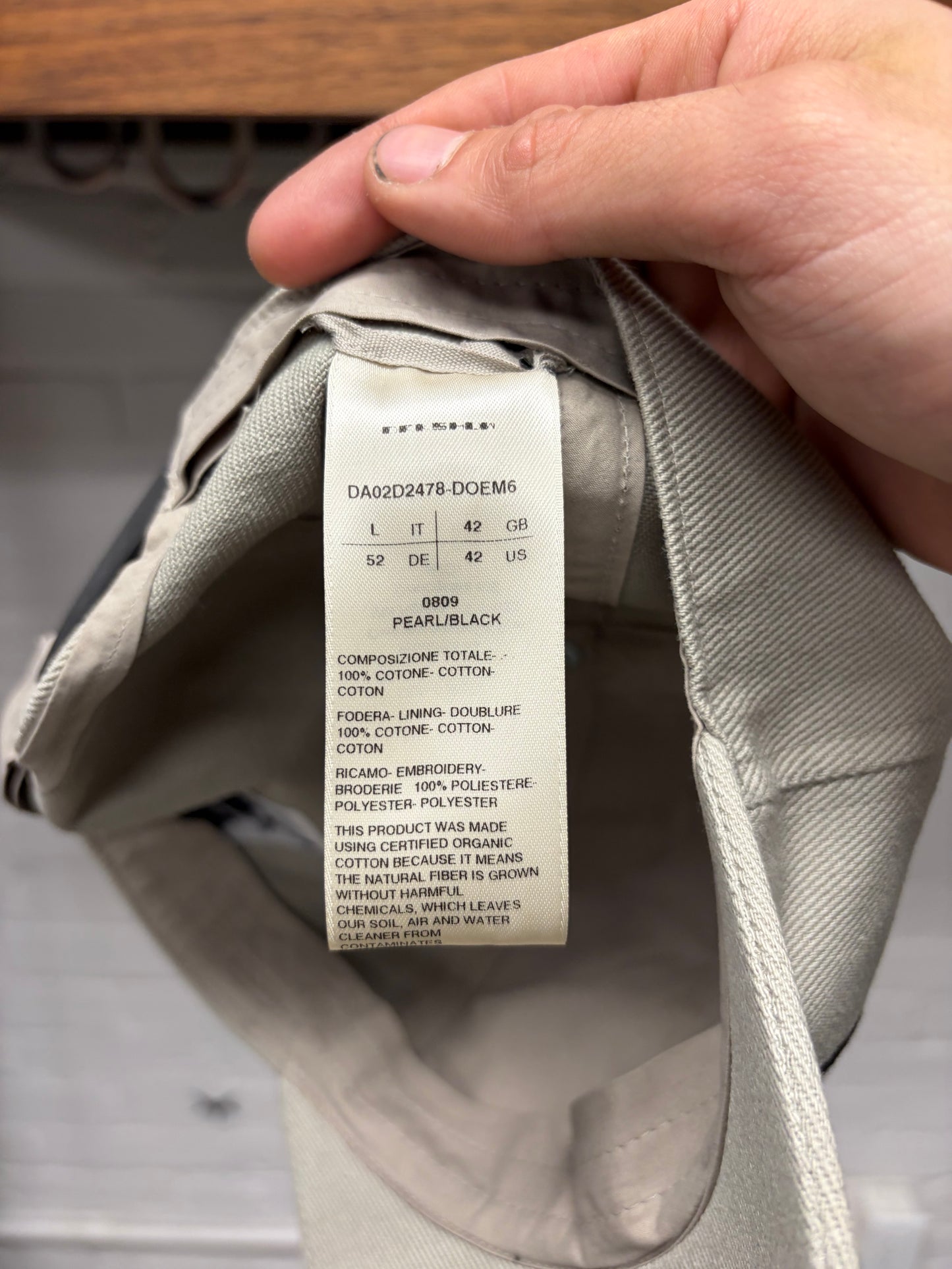 AW2024 Rick Owens ‘Porterville’ Embroidered Logo Pearl Baseball Cap
