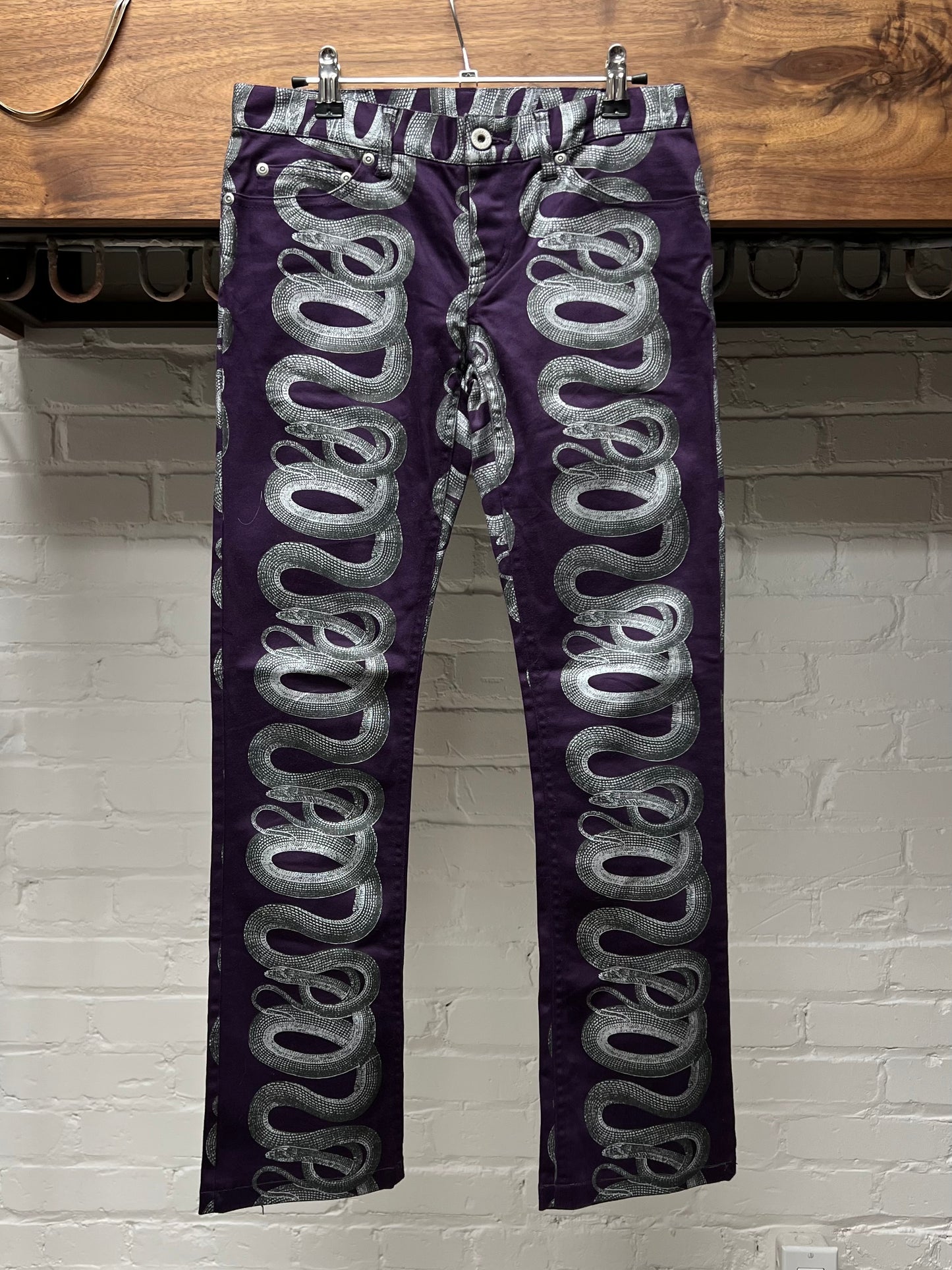 Hysteric Glamour Purple ‘Snake’ Skinny Denim