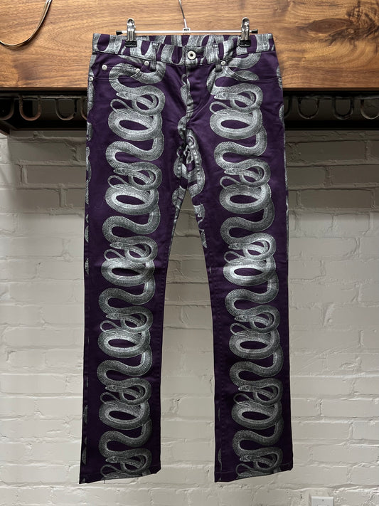 Hysteric Glamour Purple ‘Snake’ Skinny Denim