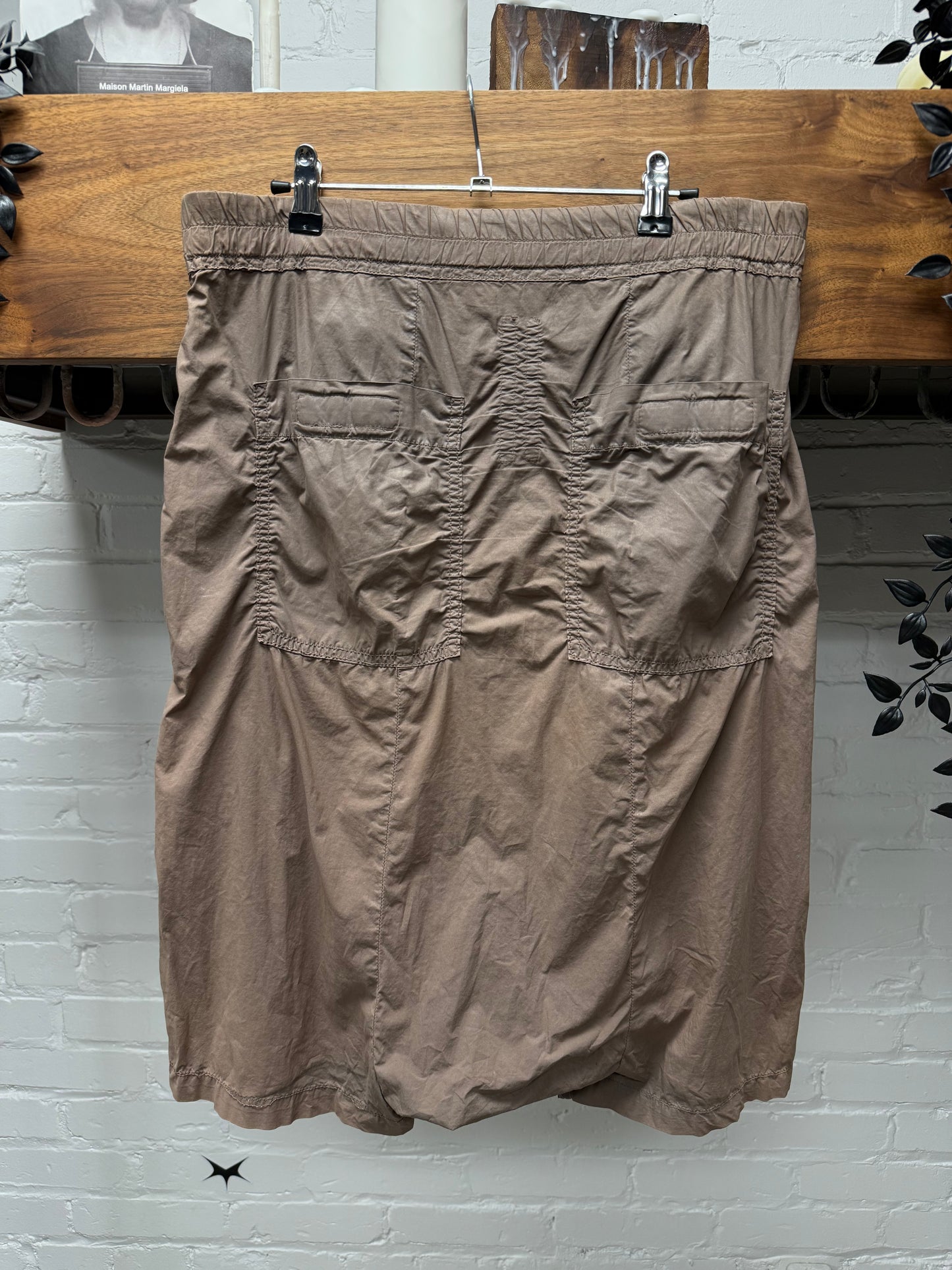 Rick Owens O&M era ‘DNA Dust’ Drop Crotch Pod Drawstring Shorts