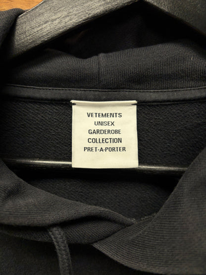 Vetements ‘Anarchy Logo’ Black Oversized Pullover Hoodie