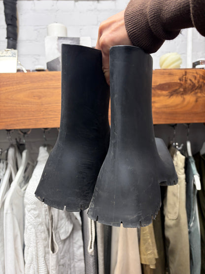Balenciaga Black ‘Trooper’ Square Toe Combat Boots