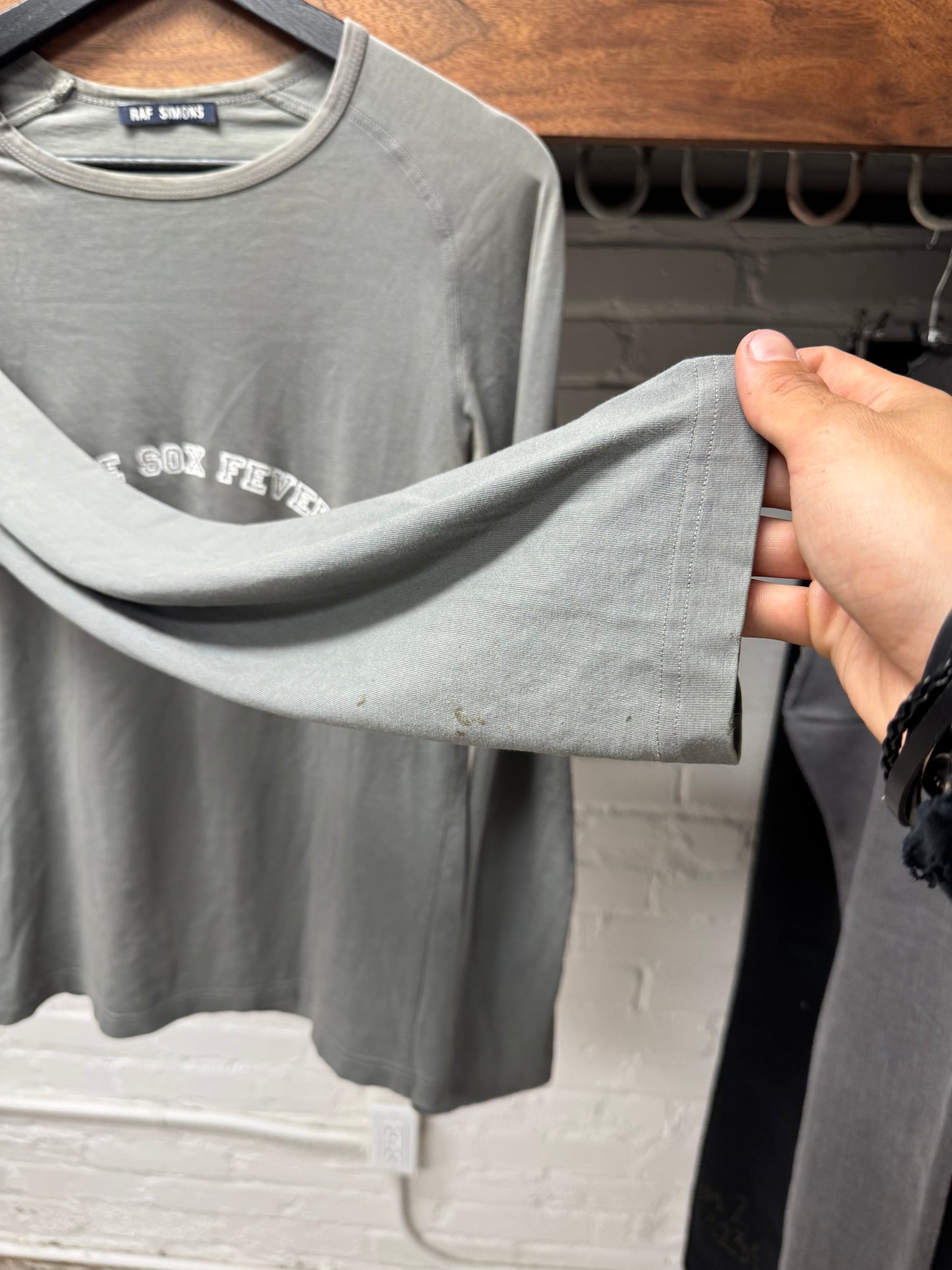 AW1997 Raf Simons ‘White Sox Fever’ Baseball Long Sleeve Shirt
