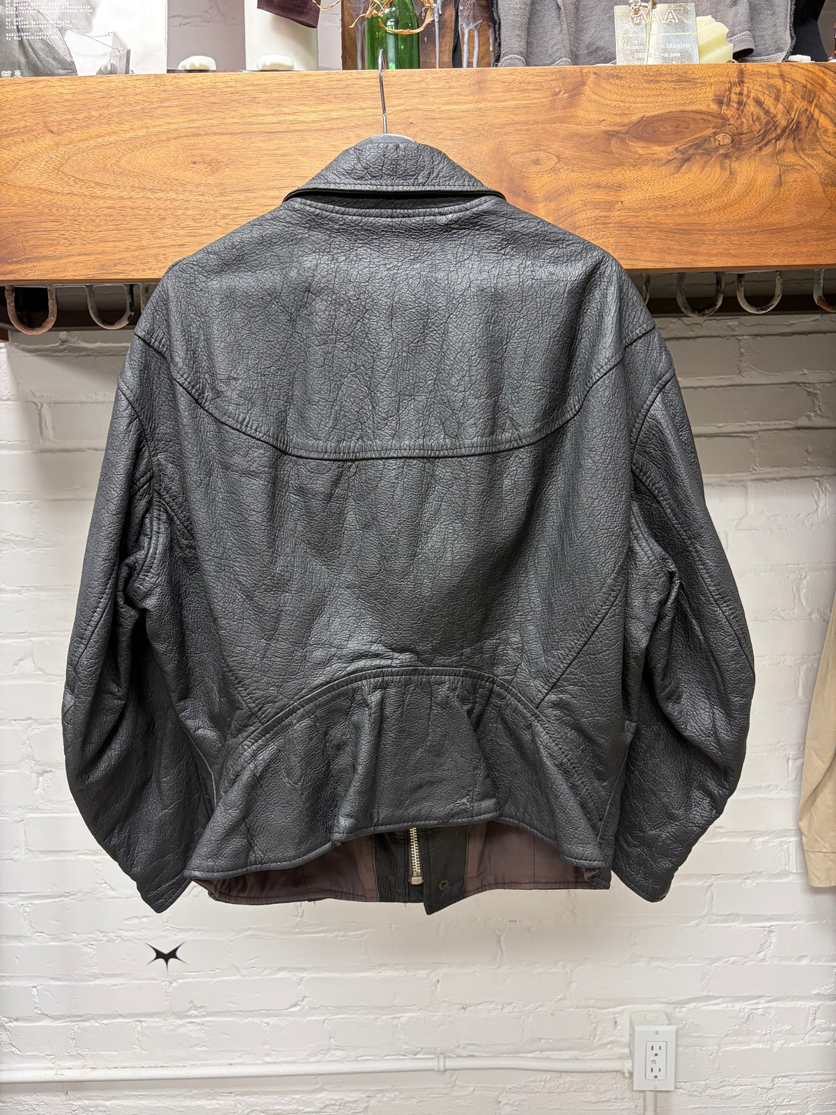 1982 Yohji Yamamoto ‘Hand Signature’ Black Leather Biker Jacket