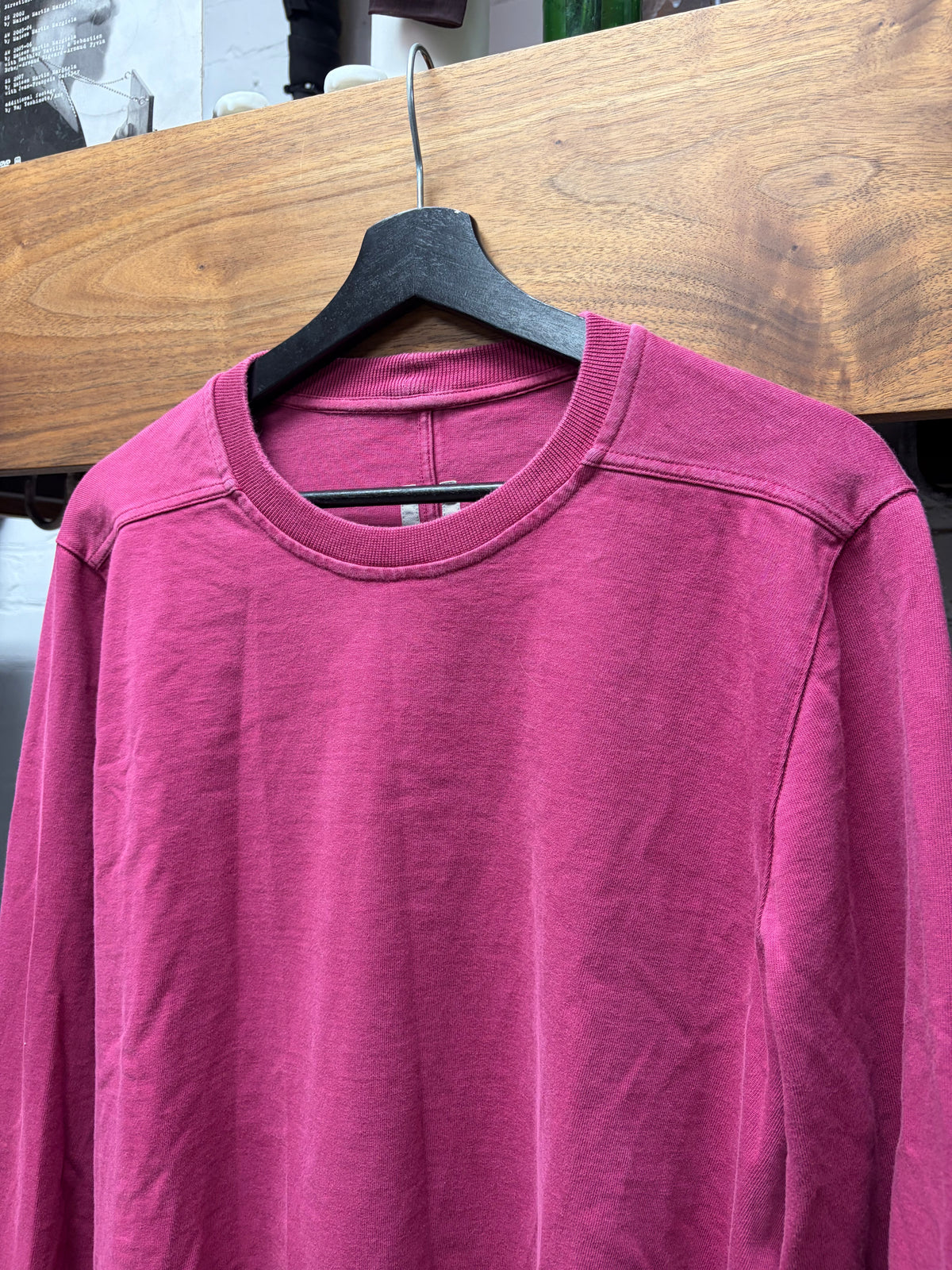 SS2023 Rick Owens ‘Edfu’ Fuchsia ‘Level’ Cotton Sweatshirt