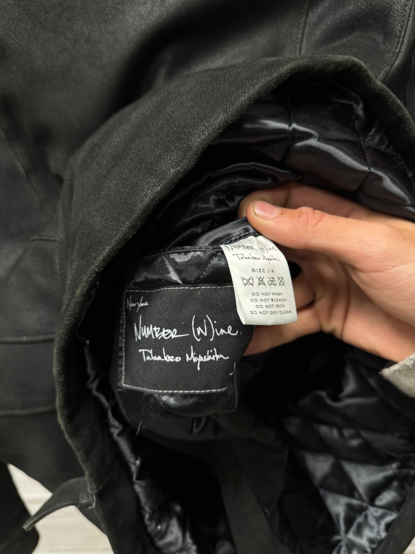 AW2004 Number (N)ine ‘Give Peace a Chance’ Lambskin Leather Jacket